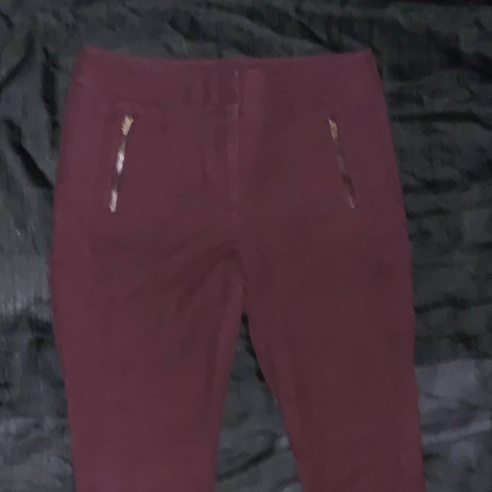 Loft Maroon “Marisa" Skinny pants, size 6